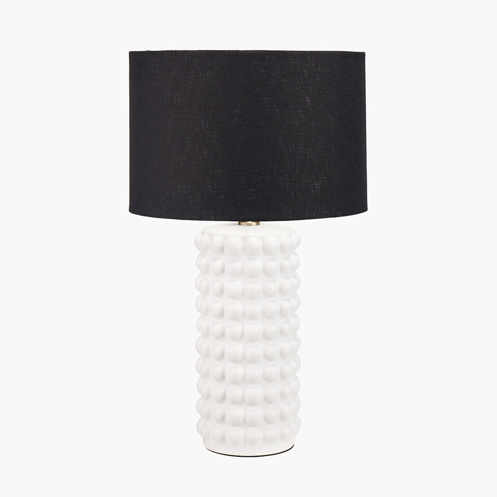 Sohan White Bobbled Ceramic Tall Table Lamp - Base Only